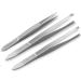 Hair Plucking Tweezers Set Straight Slanted Pointed Premium Stainless Steel Hair Removal Eyebrow Tweezers