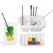 MyLifeUNIT Paint Brush Cleaner, Paint Brush Holder and Organizers with Palette for Acrylic, Watercolor, and Water-Based Paints (White)