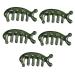 Frcolor 5st Massagekamm from Jade Massage Tools Massage device combs jade craft massage combing tool reliable massage comb Creative jade massage comb body 3D pentateuch 11.50x4.50cmx5pcs Gr nx5stk