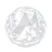 Emoshayoga crystal prism glass balls-transparently ground crystal prism glass balls translucent faceted visual balls for home office decoration fittings (60mm)