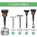 AMOYER SHIAL READ Aluminum Alloy Shaving Stand for Men - Stylish Bathroom Metal Grooming Holder - Buy Online on GoSupps.com