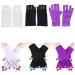 Kalolary 3 Pairs UV Shield Glove Gel Manicures Fingerless Anti UV Glove  Protect Hands from UV Light Lamp Manicure Dryer (Black  Purple  White)
