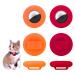 TOYMIS 2 Pcs Pet Collar Holder Compatible with AirTag 9.5 mm Silicone Protective Case for Airtags for Pets Bags Elderly Children (Orange Red) Orange / Red