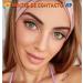 Barcelona VIP Green Contact Lenses - Super Natural Design with Ring | Annual Colored Lenses (2 Pack) + Case Tweezers & Soft Silicone Applicators - Buy Online on GoSupps.com