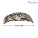 French Amie Onyx Handmade Curved Celluloid Hair Clip Barrette - Onyx Silver Grey - Buy Online on GoSupps.com