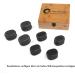 Hot Stone Massage Stones Set - 18 Basalt Stones for Wellness & Therapy | Decorative Bamboo Box | Ideal for Relaxation & Heat Treatment - Buy Online on GoSupps.com