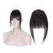 Bangs Hair Clip Bangs with Temples Real Human Hair Light Fringe Bangs Natural Clip Hair Piece for Women Girls Natural Bangs Clip in Hair(Color:#1B)