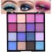 evpct 16 Colors Glitter Shimmer Matte Light Navy Blue Purple Pink Eyeshadow Makeup Palette Pallet Waterproof Highly Pigmented Smokey Pressed Sparkly Shiny Eye Shadow paletas de sombras para de ojos 1 Count (Pack of 1) C-...