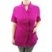 CHARLENE Anna Jacket Short-Sleeve Uniform with Personalized Name and Logo Embroidery Stylist Barber Groomer Nail Art Smocks XX-Large Magenta