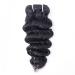 Brazilian Deep Wave Bundles with Closure - 3 Bundles + Lace Closure | Wet and Wavy Human Hair | Middle Part 4x1 Hand-Tied Closure | 10 10 10 + 10 Inch Bundle - Buy Online on GoSupps.com
