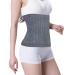 ITODA Warmer Lower Back Brace Waistband Compression Abdominal Binder Lumbar Support Waist Stomach Protection Belt Knitted Double Layer Breathable Pain Relief Wrap for Women Men Grey L