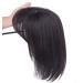 Straight Human Hair Topper Clip in Hairpiece for Women 10" Dark Brown 25cm (1 Pack) dark brown