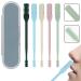 Upgraded Nasal Hair Cutter with Cleaning Brush 5-Pack Nose Hair Trimmer Double-Blade 360 Rotating Nose Hair Knife Portable Nostril Hair Remover Tool for Women Men