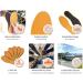 Kaps Leather Carbon Insoles 6 Pair Pack - Men and Women Shoe Inserts with Activated Carbon Underlayer (Size 37 EUR / 6 US Women) - Replacement Feet Comfort - Buy Online on GoSupps.com