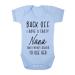 Miammo Back off I have a crazy Nana and I'm not afraid to use her family statement BBY7 baby grow vest 3-6 Months Pastel Blue