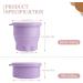 Foldable Makeup Brush Cleaning Cup Beauty Brush Cleaning and Drying Storage Cup Silicone Brush Cleaning Cup for Makeup Brushes Cleaning for Powder Puff and Beauty Blender (Purple) - Buy Online on GoSupps.com