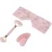 Ververt Touch Facial Massage Roller Set - Handmade Rose Quartz & Jade Eye Cushion Scraper for Radiant Skin - Buy Online on GoSupps.com