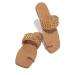Casual Clip Toe Flip Flops Flat Bottom Orthopedic Bunion Corrector One-line Set-toe Slippers 6.5 Brown
