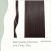 24 Inch Ombre Dark Brown Synthetic Wrap Around Ponytail Extension - Stylish Magic Paste Straight Hair Ponytail - Buy Online on GoSupps.com