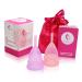 Exqline menstrual cup set - small 20ml x 2 pieces reusable menstrual cup made of medical silicone alternative to tampons/binds 2 pieces (1 Pack)