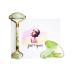 Jade Roller & Gua Sha Set Facial Beauty Tools Face Roller Skin Massager for Face Neck and Eye Treatment Ice Roller for Skin Care Routine & Puffiness Relief (Green)