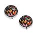 Cute Rooster Chickens Printed Mini Round Pill Box Pill Box 3 Compartment Medicine Pill Case Pill Organizer Travel Pillbox Portable Pill Box for Pocket Home Office Use