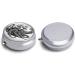 Round Black & White Octopus & Ship Print Pill Box - 3 Compartment Decorative Metal Organizer | Portable Pocket Size - Buy Online on GoSupps.com