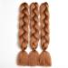 Showjarlly Kanecalon Hair Extensions - Red Brown Ombre Jumbo Braids 24 | 3 Pack Box Braid Kunsthaar - Buy Online on GoSupps.com