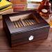 Cigar Boxs Humidors Cigar Humidors Glass Top Handcrafted Cestorage Box with Humidifier and Hygrometer Cigar Case Holds up to 50 Cigars Men A 25.8X21.8X10.6Cm - Buy Online on GoSupps.com
