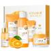 Vitamin C Skincare Set Moisturizing Face Skin Care Kit with Facial Cleanser Face Serum Face Cream Eye Cream Toner For Hydrating Skin Anti-Aging Skin