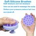 Hair Shampoo Brush & Scalp Massager - Soft Silicone Bristles for Hair Growth - Manual Wet & Dry Use (White) - Buy Online on GoSupps.com
