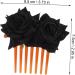 Beavorty 3 Sets Rose Hair Clip Rose Hair Comb Clip Black Rose Flower Hair Comb Wedding Hair Comb Hair Accessories for Women Wedding Bridal Bride The Flowers Steamed Stuffed Bun Abs - Buy Online on GoSupps.com