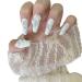 Temperament-enhancing manicure hand-wearing nail European and American pure marriage long white camellia detachable manicure wearing nail pearls.(M)
