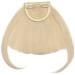 SEGO Clip-In Ponytail Hairpiece Extensions | Fringe Bangs | Bleached Blonde Straight Human Hair - Buy Online on GoSupps.com