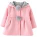 TMEOG Newborn Toddler Baby Girls Rabbit Ears Cloak Hooded Coat | 12-18 Months | Pink - Buy Online on GoSupps.com
