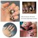 Star French Tip Black False Nails - 24Pcs Medium Almond Acrylic Nail Art Set for Women - Buy Online on GoSupps.com