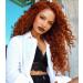 Fencca Wigs Auburn Wig Long Curly Wig Synthetic Wigs for Women Free Part Full Curly Wig Long Wavy Hair Replacement Wig