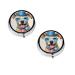 (French Bulldog) Round Pill Box 3 Compartment Pill Box Mini Decorative Pocket Purse Portable Travel Medicine Tablet Vitamin Holder Organizer Pill Case