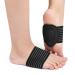 Ruilogod 1 Pair Black Green One Size Arch Support With Comfort Foam Cushion Plantar Fasciitis Wrap