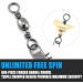 Dr.Fish 50 Pack Fishing Snap Swivels Barrel Swivel with Snap | Stainless Steel | Freshwater Tackles | Safty Interlock Snaps | Black Nickel Copper | 26-132Lb #14 | 50 Pack - Buy Online on GoSupps.com
