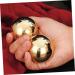 Magiclulu 6 StK Brass Massage Balls - Portable Gymnastics & Foot Massager - Enhance Relaxation & Exercise - Buy Online on GoSupps.com