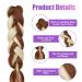 Aomig Braids Extensions - 24 Strands Synthetic Hair for Braiding in Brown/Cream - Perfect for Box Braids & Lichen Styles - Buy Online on GoSupps.com