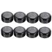Housoutil 8pcs Box Empty Eye Shadow Box Eyeshadow Travel Cosmetic Containers Makeup Empty Plate up Round 4.1x3.8cm Black