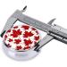 Red Maple Leaf Portable Metal Pill Box Mini Round 3-Compartment Travel-Friendly Design for Small Pills - Buy Online on GoSupps.com