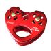 LicBund 25KN Climbing Technology Pulley Tandem Double Speed Pulley for Climbing Rescue Lifting, Red