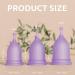 Set of 3 Reusable Menstrual Cups - Soft Silicone Tampon and Pad Alternative in Small, Medium, Large (Purple) - Buy Online on GoSupps.com