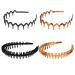 FRCOLOR Zig Zag Plastic Shark Tooth Hair Comb Headband Hairband Accessories for Women Lady Girls 4Pcs