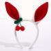 amangul Dangle Crochet Headband with Ear Decor Easter Party Headpiece Carnival Cosplay Costume Unisex(Powdered White Cherr) - Buy Online on GoSupps.com