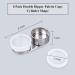 6 Pack Double Dipper Palette Cup - Stainless Steel with Lid and Clip - 1.4 inch Inner Diameter - Buy Online on GoSupps.com