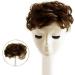 Eree Hair Short Curly Human Hair Topper 4.7x5" Topper Hair Piece Top Cilp in Human Hair Extensions Wavy Women Toupee Human Hair Wiglet Hairpiece for Thinning Hair(6" Light Brown) - Buy Online on GoSupps.com